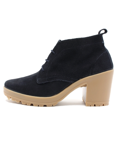 Kastane（カスタネ）の「【Kastane】スエードヒールショートブーツ（ブーティ・レディース・ネイビー/ブラウン/ベージュ・38/39/36/37）」の9枚目の写真