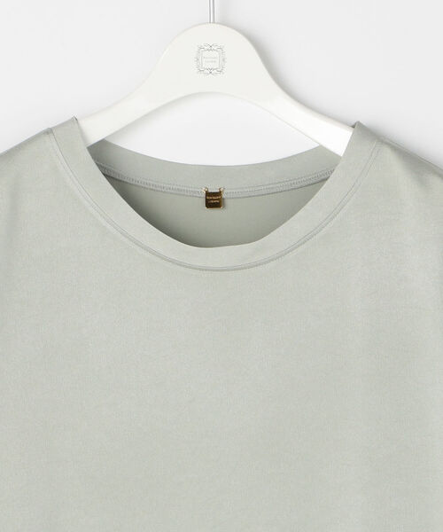 Ravissant Laviere(ラヴィソンラヴィエール)の「ソアパールバックサテンTシャツ(シャツ/ブラウス・レディース・ミント/オフホワイト/チャコールグレー・38)」の5枚目の写真