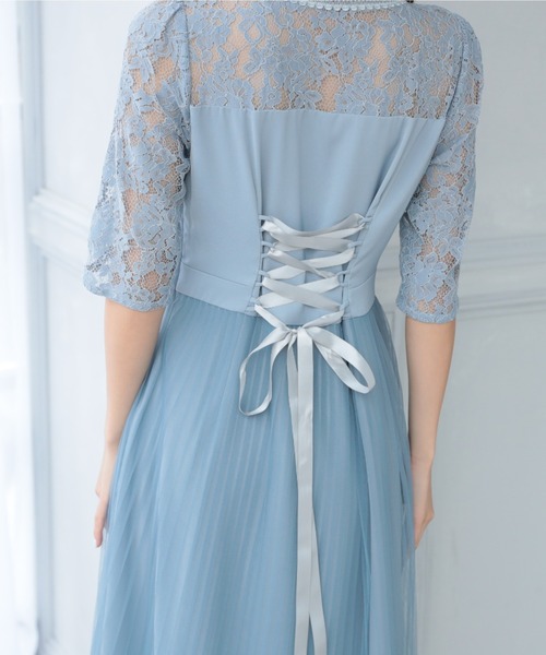 あきなっちぃ様　Dress Labドレスラボ　スタンドカラー　プリーツ　ドレス DRESS LAB パンツドレス 「結婚式/オケージョンドレス」3way