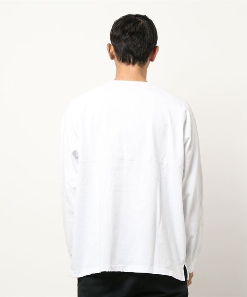 WESTBOY(ウエストボーイ)の「【WB ORIGINALS】Big Silhouette One Point Logo Drop Shoulder Pullover Long-Sleeve T-shirt(Tシャツ/カットソー・メンズ・ホワイト/ブラック・M/L/XL)」の10枚目の写真