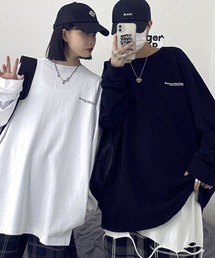 【WB ORIGINALS】Big Silhouette One Point Logo Drop Shoulder Pullover Long-Sleeve T-shirt