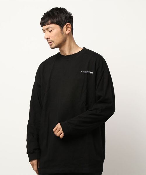 WESTBOY(ウエストボーイ)の「【WB ORIGINALS】Big Silhouette One Point Logo Drop Shoulder Pullover Long-Sleeve T-shirt(Tシャツ/カットソー・メンズ・ホワイト/ブラック・M/L/XL)」の11枚目の写真