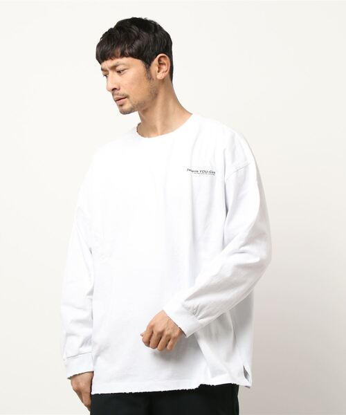 WESTBOY(ウエストボーイ)の「【WB ORIGINALS】Big Silhouette One Point Logo Drop Shoulder Pullover Long-Sleeve T-shirt(Tシャツ/カットソー・メンズ・ホワイト/ブラック・M/L/XL)」の12枚目の写真