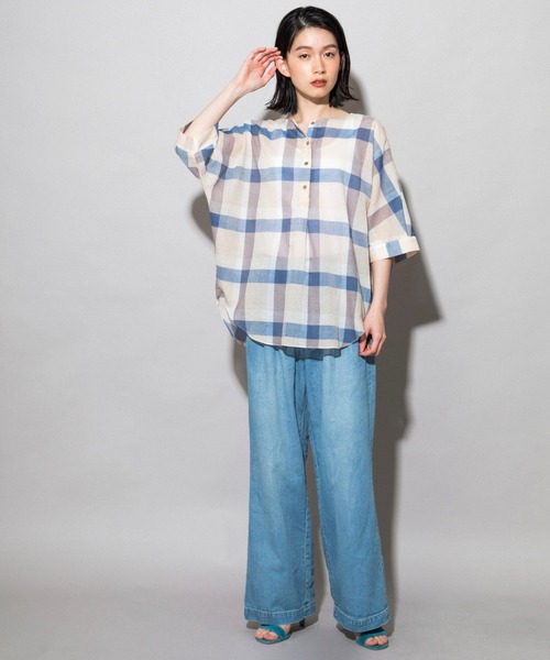 Munich（ミューニック）の「7.5oz ドライブリーチデニム　タックワイドパンツ（デニムパンツ・レディース・インディゴブルー・S/M/XS）」の19枚目の写真