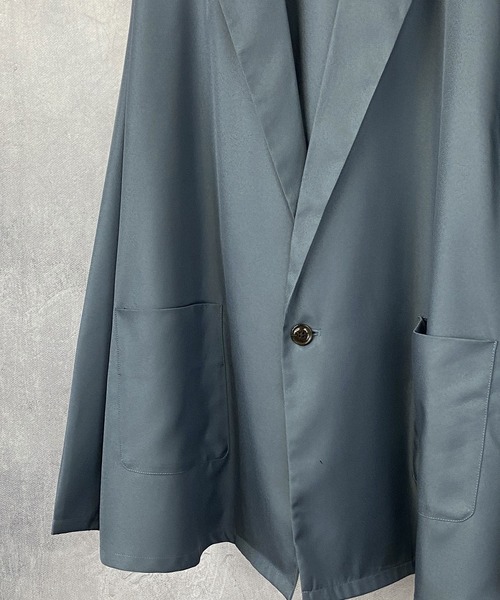 Beno（ビーノ）の「ソフトポリツイル ワイドフレア ルーズシルエット テーラードジャケット（テーラードジャケット・メンズ・ブラック/グレイッシュベージュ/グレイッシュブルー・M/L）」の5枚目の写真