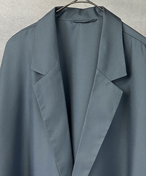Beno（ビーノ）の「ソフトポリツイル ワイドフレア ルーズシルエット テーラードジャケット（テーラードジャケット・メンズ・ブラック/グレイッシュベージュ/グレイッシュブルー・M/L）」の6枚目の写真