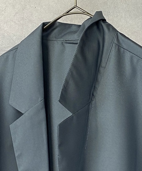 Beno（ビーノ）の「ソフトポリツイル ワイドフレア ルーズシルエット テーラードジャケット（テーラードジャケット・メンズ・ブラック/グレイッシュベージュ/グレイッシュブルー・M/L）」の8枚目の写真
