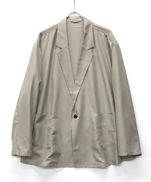 Beno（ビーノ）の「ソフトポリツイル ワイドフレア ルーズシルエット テーラードジャケット（テーラードジャケット・メンズ・ブラック/グレイッシュベージュ/グレイッシュブルー・M/L）」の21枚目の写真