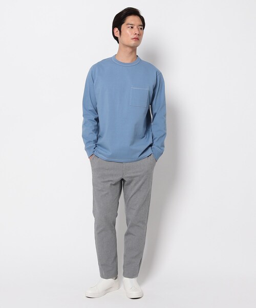 THE SHOP TK （ザ ショップ ティーケー ）の「◆USAコットンタフ ロングTシャツ（Tシャツ/カットソー・メンズ・オフホワイト/ブラック/ライトブルー/ベージュ・02/04/03）」の8枚目の写真