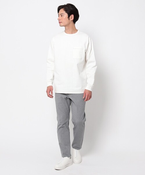 THE SHOP TK （ザ ショップ ティーケー ）の「◆USAコットンタフ ロングTシャツ（Tシャツ/カットソー・メンズ・オフホワイト/ブラック/ライトブルー/ベージュ・02/04/03）」の12枚目の写真