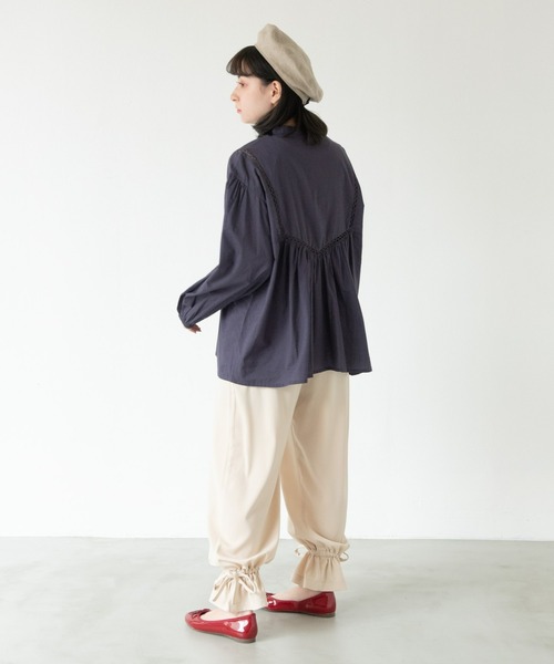 MERLOT（メルロー）の「ピンタッククラシックブラウス（シャツ/ブラウス・レディース・ネイビー/ホワイト・FREE）」の22枚目の写真