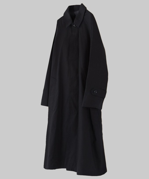 improves（インプローブス）の「オーバーサイズ ロング バルマカーンコート（ステンカラーコート・メンズ・ブラック/ベージュ/カーキ/ブルーグレー/チェック/ライトグレー/チャコールグレー・MEDIUM/LARGE）」の22枚目の写真