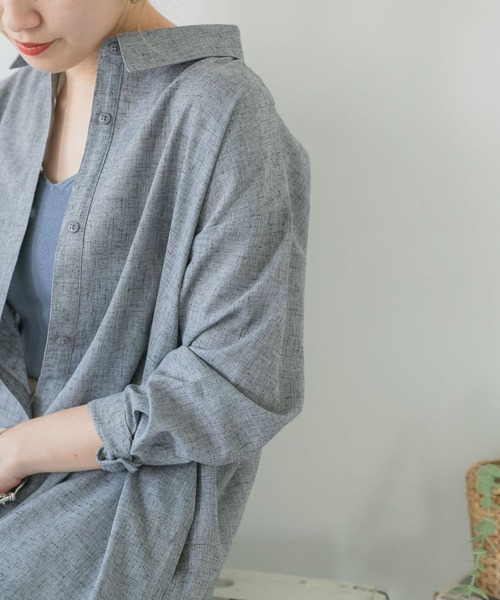 ITEMS URBANRESEARCH（アイテムズ アーバンリサーチ）の「アサコンシャツワンピース（シャツワンピース・レディース・ベージュ/ブラウン/ネイビー・FREE）」の8枚目の写真