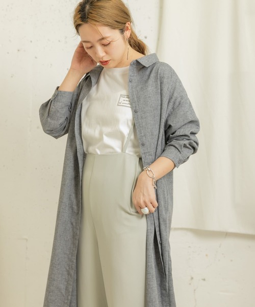 ITEMS URBANRESEARCH（アイテムズ アーバンリサーチ）の「アサコンシャツワンピース（シャツワンピース・レディース・ベージュ/ブラウン/ネイビー・FREE）」の15枚目の写真