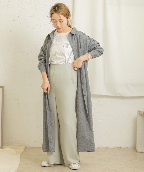 ITEMS URBANRESEARCH（アイテムズ アーバンリサーチ）の「アサコンシャツワンピース（シャツワンピース・レディース・ベージュ/ブラウン/ネイビー・FREE）」の21枚目の写真