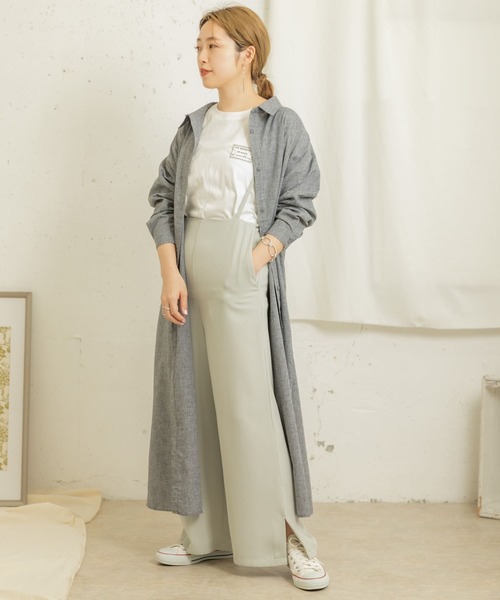 ITEMS URBANRESEARCH（アイテムズ アーバンリサーチ）の「アサコンシャツワンピース（シャツワンピース・レディース・ベージュ/ブラウン/ネイビー・FREE）」の22枚目の写真