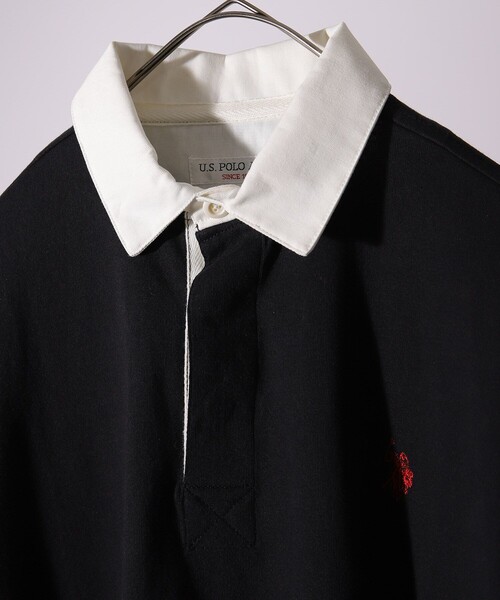 FREAK'S STORE（フリークスストア）の「WEB限定 U.S. POLO ASSN.×FREAK'S STORE/ユーエスポロアッスン 別注 ビッグシルエット SSラガーシャツ/オーバーサイズ（Tシャツ/カットソー・メンズ・ブラック/ベージュ/ネイビー/サックスブルー/ピンク/グリーン/ラベンダー・SMALL/MEDIUM/LARGE）」の18枚目の写真