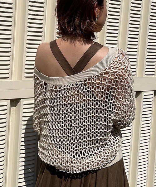 CREDONA（クレドナ）の「バッククロスリネンOP（ワンピース・レディース・カーキ/ホワイト系その他・FREE）」の17枚目の写真