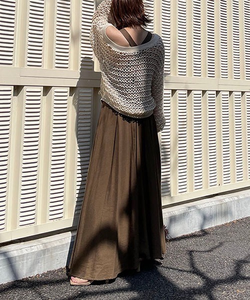 CREDONA（クレドナ）の「バッククロスリネンOP（ワンピース・レディース・カーキ/ホワイト系その他・FREE）」の20枚目の写真