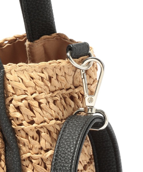 LEPSIM（レプシィム）の「ペーパーソフトミニＢＡＧ　948702（かごバッグ・レディース・ダークブラウン/ベージュ/オフホワイト/イエロー/グレー・ONE SIZE）」の11枚目の写真