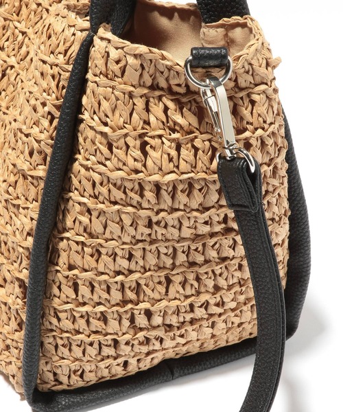 LEPSIM（レプシィム）の「ペーパーソフトミニＢＡＧ　948702（かごバッグ・レディース・ダークブラウン/ベージュ/オフホワイト/イエロー/グレー・ONE SIZE）」の18枚目の写真