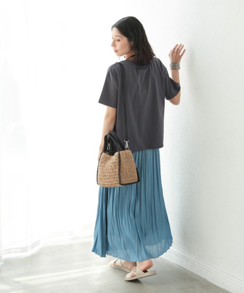 LEPSIM（レプシィム）の「ペーパーソフトミニＢＡＧ　948702（かごバッグ・レディース・ダークブラウン/ベージュ/オフホワイト/イエロー/グレー・ONE SIZE）」の19枚目の写真