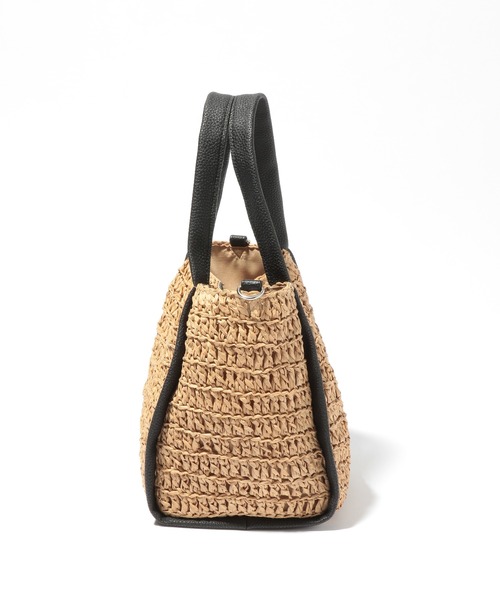 LEPSIM（レプシィム）の「ペーパーソフトミニＢＡＧ　948702（かごバッグ・レディース・ダークブラウン/ベージュ/オフホワイト/イエロー/グレー・ONE SIZE）」の20枚目の写真