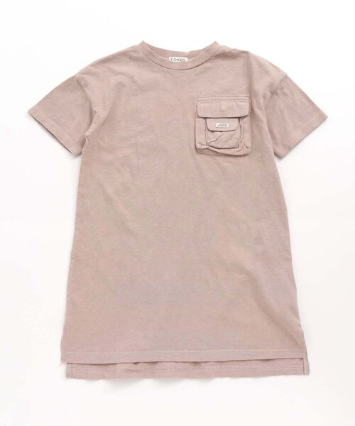 F.O.KIDS（エフオーキッズ）の「ビッグシルエットワンピース（ワンピース・キッズ・ベージュ/グリーン/ブラウン/チャコール/ネイビー/レッド・80/100/140/90/130/110/120/95）」の3枚目の写真