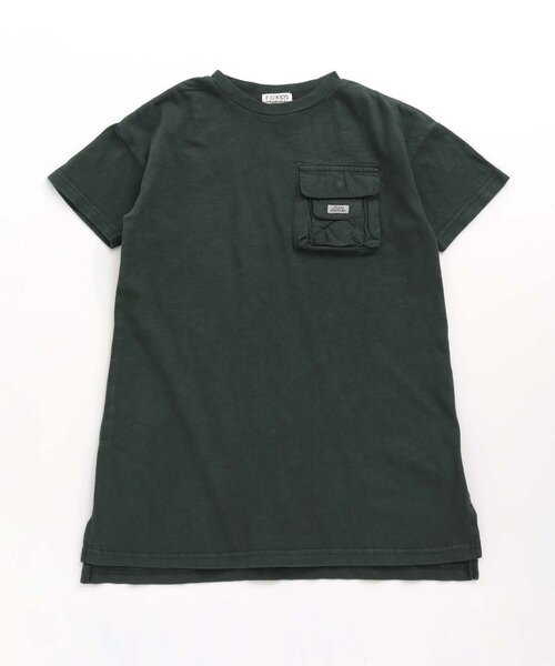 F.O.KIDS（エフオーキッズ）の「ビッグシルエットワンピース（ワンピース・キッズ・ベージュ/グリーン/ブラウン/チャコール/ネイビー/レッド・80/100/140/90/130/110/120/95）」の4枚目の写真