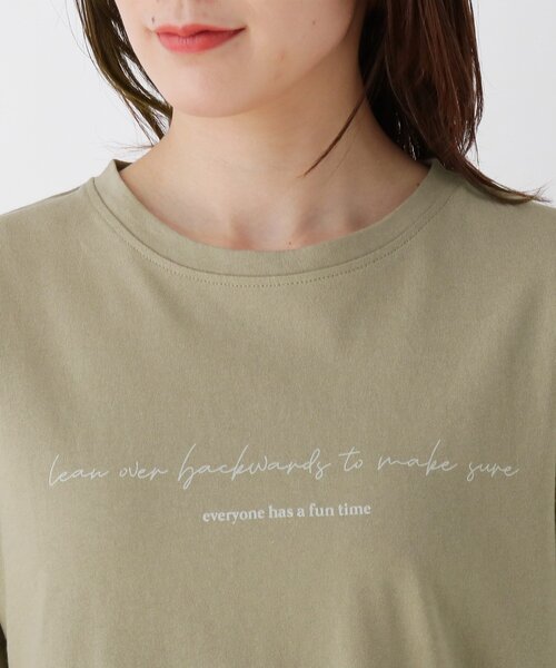 SHOO・LA・RUE（シューラルー）の「◆ロゴTシャツ（Tシャツ/カットソー・レディース・チャコールグレー/オフホワイト/カーキ・02/03/04）」の10枚目の写真