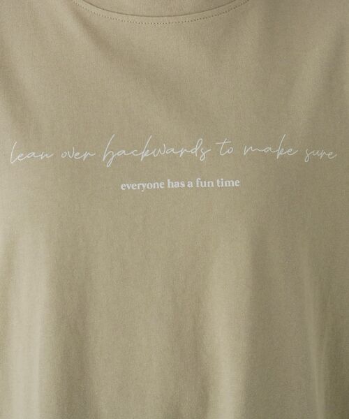 SHOO・LA・RUE（シューラルー）の「◆ロゴTシャツ（Tシャツ/カットソー・レディース・チャコールグレー/オフホワイト/カーキ・02/03/04）」の7枚目の写真