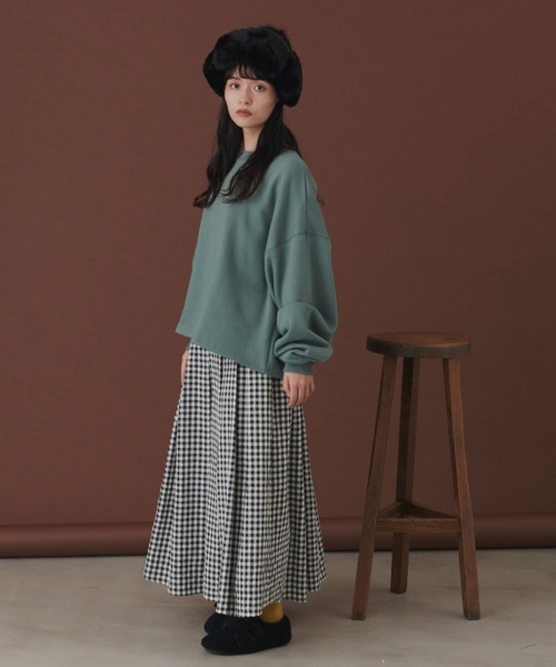 MERLOT（メルロー）の「パターンバリエーションフレアスカート（スカート・レディース・ネイビー/ホワイト/ブラック/ドット・FREE）」の6枚目の写真