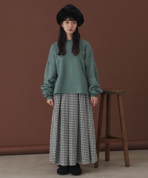 MERLOT（メルロー）の「パターンバリエーションフレアスカート（スカート・レディース・ネイビー/ホワイト/ブラック/ドット・FREE）」の7枚目の写真