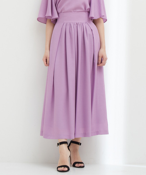 Tiara（ティアラ）の「ギャザーフレアスカート（スカート・レディース・イエロー/ピンク・M/S）」の15枚目の写真