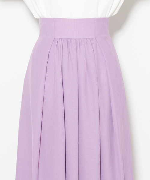 Tiara（ティアラ）の「ギャザーフレアスカート（スカート・レディース・イエロー/ピンク・M/S）」の10枚目の写真