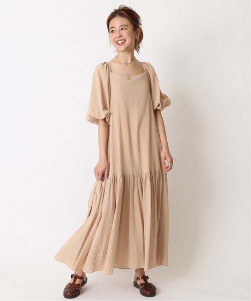 U by SPICK&SPAN（ユーバイスピックアンドスパン）の「バックシャンワンピース◆（ワンピース・レディース・ベージュ/ブラック・38/36）」の3枚目の写真