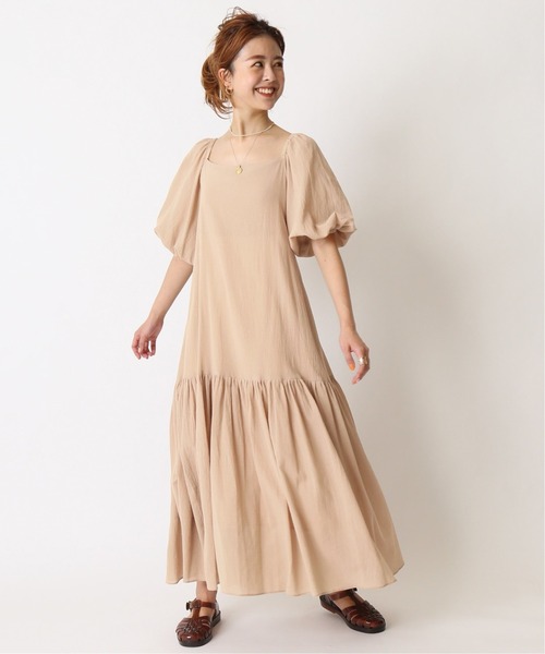 U by SPICK&SPAN（ユーバイスピックアンドスパン）の「バックシャンワンピース◆（ワンピース・レディース・ベージュ/ブラック・38/36）」の8枚目の写真