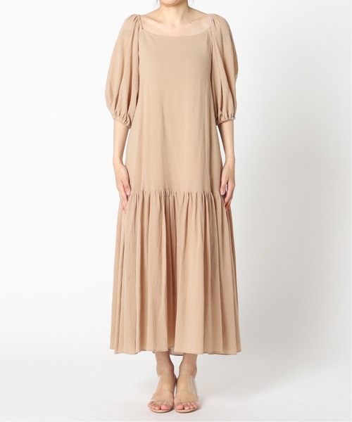 U by SPICK&SPAN（ユーバイスピックアンドスパン）の「バックシャンワンピース◆（ワンピース・レディース・ベージュ/ブラック・38/36）」の20枚目の写真