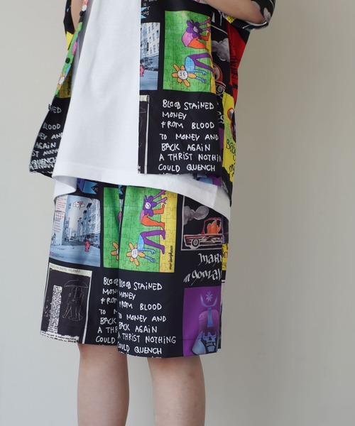 Mark Gonzales（マーク・ゴンザレス）の「【 Mark Gonzales / マークゴンザレス 】 OPEN COLLAR SHIRTS / 総柄 シャツ（シャツ/ブラウス・メンズ・ホワイト/ブラック・M/L/XL）」の5枚目の写真