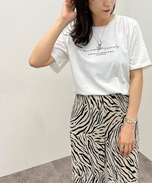 apres jour mignon（アプレジュールミニョン）の「シュエットサイズアソートＴシャツ 【ZOZOTOWN限定アイテム】（Tシャツ/カットソー・レディース・オレンジ/ブラック/ホワイト系その他/アイボリー/その他/ブラック系その他2/オフホワイト/ブラック系その他/ホワイト系その他2/ホワイト系その他4/ホワイト系その他3/グリーン・X-LARGE/フリー）」の2枚目の写真