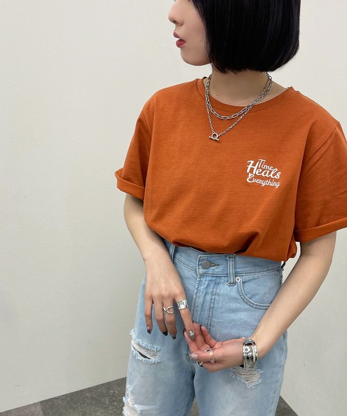 apres jour mignon（アプレジュールミニョン）の「シュエットサイズアソートＴシャツ 【ZOZOTOWN限定アイテム】（Tシャツ/カットソー・レディース・オレンジ/ブラック/ホワイト系その他/アイボリー/その他/ブラック系その他2/オフホワイト/ブラック系その他/ホワイト系その他2/ホワイト系その他4/ホワイト系その他3/グリーン・X-LARGE/フリー）」の11枚目の写真