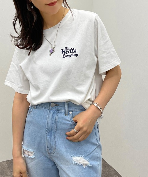 apres jour mignon（アプレジュールミニョン）の「シュエットサイズアソートＴシャツ 【ZOZOTOWN限定アイテム】（Tシャツ/カットソー・レディース・オレンジ/ブラック/ホワイト系その他/アイボリー/その他/ブラック系その他2/オフホワイト/ブラック系その他/ホワイト系その他2/ホワイト系その他4/ホワイト系その他3/グリーン・X-LARGE/フリー）」の5枚目の写真
