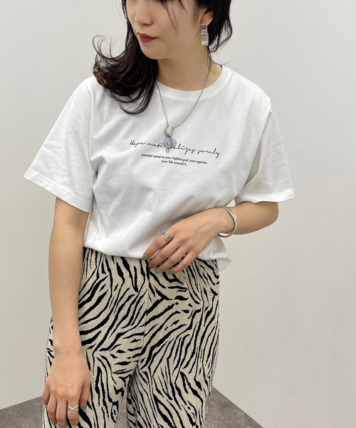 apres jour mignon（アプレジュールミニョン）の「シュエットサイズアソートＴシャツ 【ZOZOTOWN限定アイテム】（Tシャツ/カットソー・レディース・オレンジ/ブラック/ホワイト系その他/アイボリー/その他/ブラック系その他2/オフホワイト/ブラック系その他/ホワイト系その他2/ホワイト系その他4/ホワイト系その他3/グリーン・X-LARGE/フリー）」の15枚目の写真