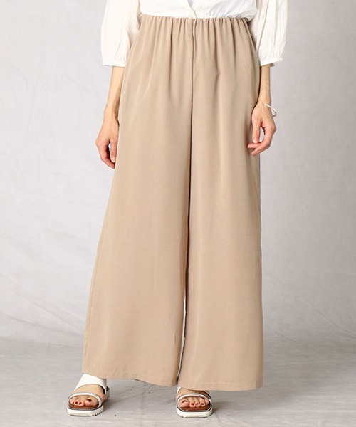 Comme　Ca　Mature（コムサマチュア）の「クリンクル加工　ワイドパンツ（その他パンツ・レディース・ベージュ/キャメル/チャコール・FREE）」の9枚目の写真