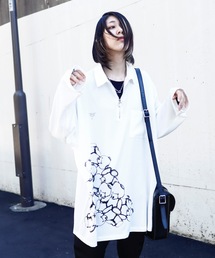 AFYF（エーエフワイエフ）の「AFYF ICON1/2 ZIP SHIRT/オーバーサイズ ベア イコンハーフジップシャツ（シャツ/ブラウス・メンズ）」