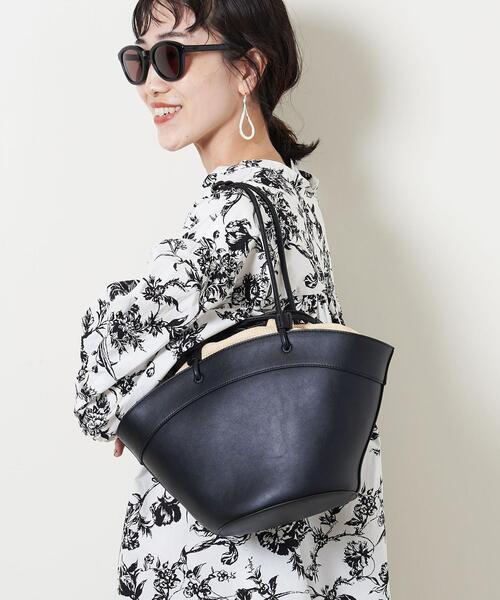 UNITED ARROWS（ユナイテッドアローズ）の「UWFM コード ラウンド トートバッグ◆（トートバッグ・レディース・ブラック/ベージュ・FREE）」の5枚目の写真