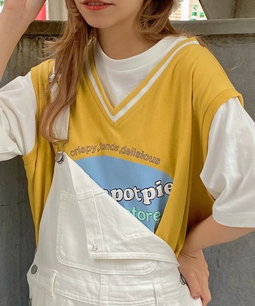Wego Pizzapotpieレイヤードｔシャツ Tシャツ カットソー Wego ウィゴー のファッション通販 Zozotown