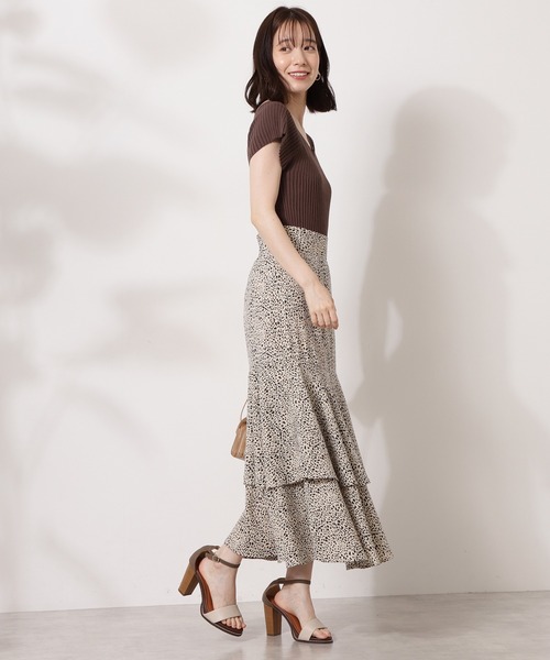 N.（N. Natural Beauty Basic）（エヌエヌナチュラルビューティーベーシック）の「ティアードスカート（スカート・レディース・グレー系その他/ホワイト系その他・MEDIUM）」の11枚目の写真