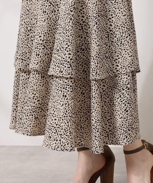 N.（N. Natural Beauty Basic）（エヌエヌナチュラルビューティーベーシック）の「ティアードスカート（スカート・レディース・グレー系その他/ホワイト系その他・MEDIUM）」の20枚目の写真