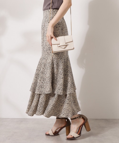 N.（N. Natural Beauty Basic）（エヌエヌナチュラルビューティーベーシック）の「ティアードスカート（スカート・レディース・グレー系その他/ホワイト系その他・MEDIUM）」の16枚目の写真